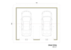 Конструкция - гараж 5.5x7m (39m²)
