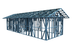 Конструкция - къща 4.60x12.00m (55m²)
