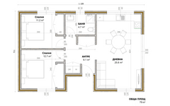 Конструкция - къща 11.1x7.1m (79m²)